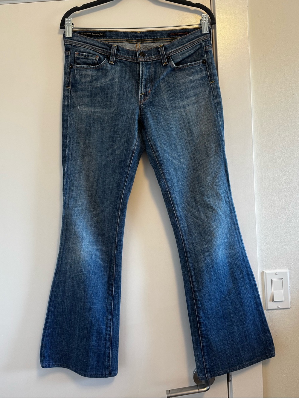 Citizens of Humanity Ingrid 002 Low Waist Flare Stretch Jeans Blue Wash Size28